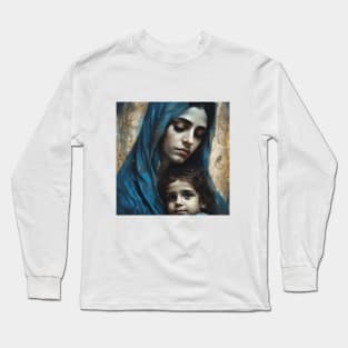 Jesus in His Holy Mother's arms Long Sleeve T-Shirt